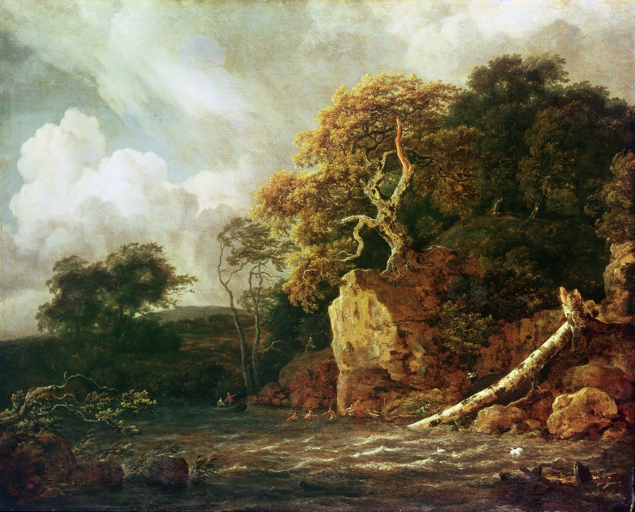 Krajobraz z rzeką autorstwa Jacob van Ruisdael