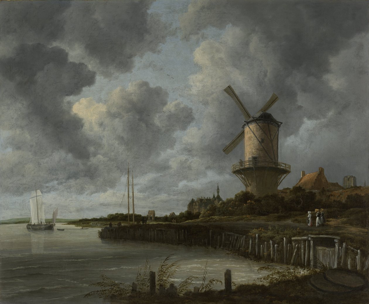 Wiatrak w Wijk Duurstede, ok. 1668-70 autorstwa Jacob van Ruisdael