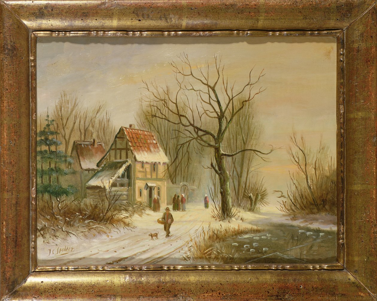Scena zimowa autorstwa Jan Jacob Spohler