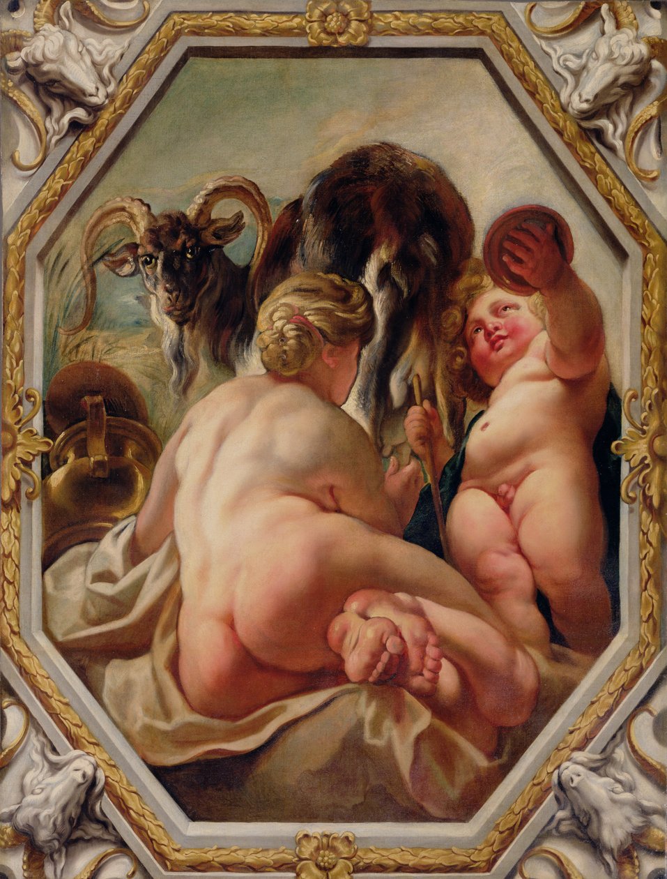 Koziorożec ze Znaków Zodiaku (patrz także 196700 do 196711) autorstwa Jacob Jordaens