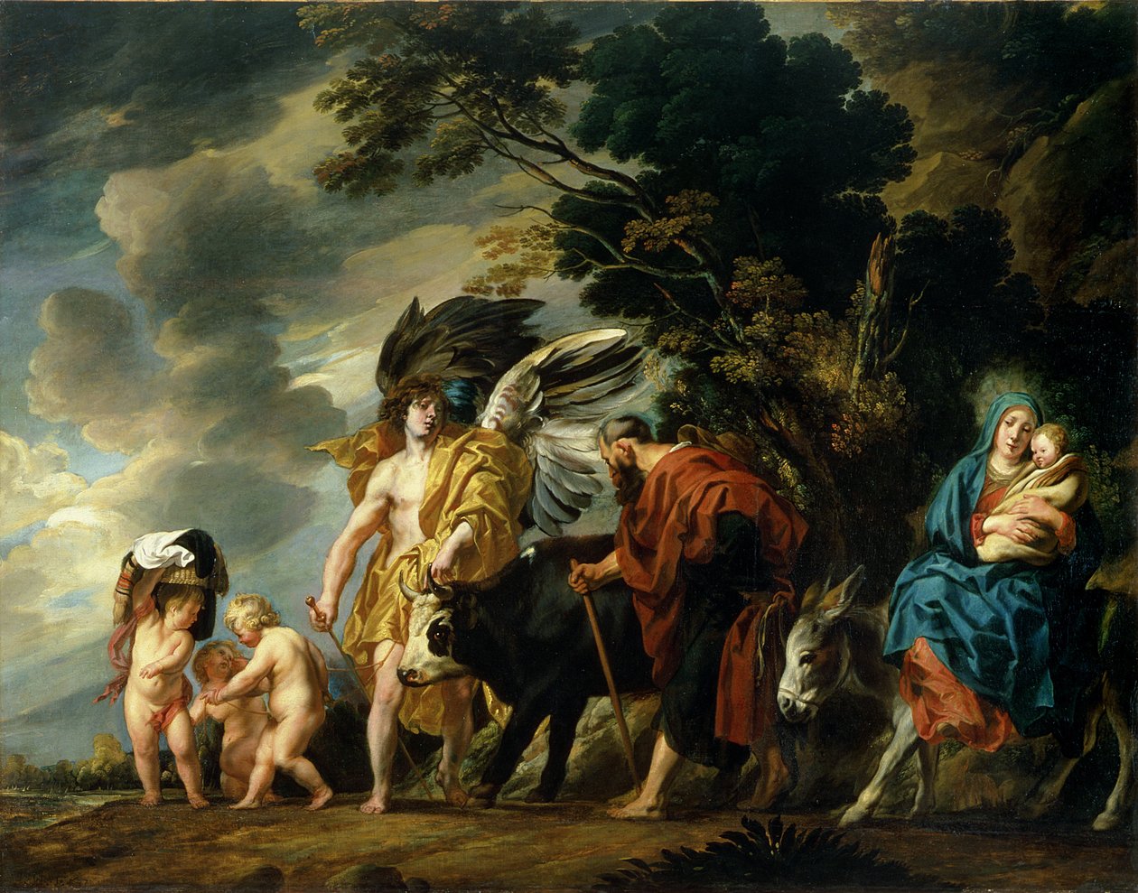 Ucieczka do Egiptu, 1647 autorstwa Jacob Jordaens