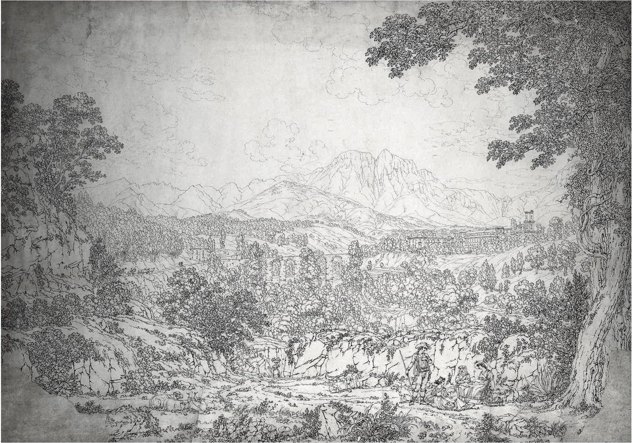 Widok na Cava dei Tirreni autorstwa Jacob Philippe Hackert