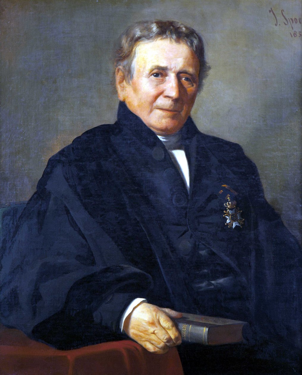 Wessel Albertus van Hengel (1779-1871), profesor teologii na Uniwersytecie w Leiden autorstwa Jacob Spoel