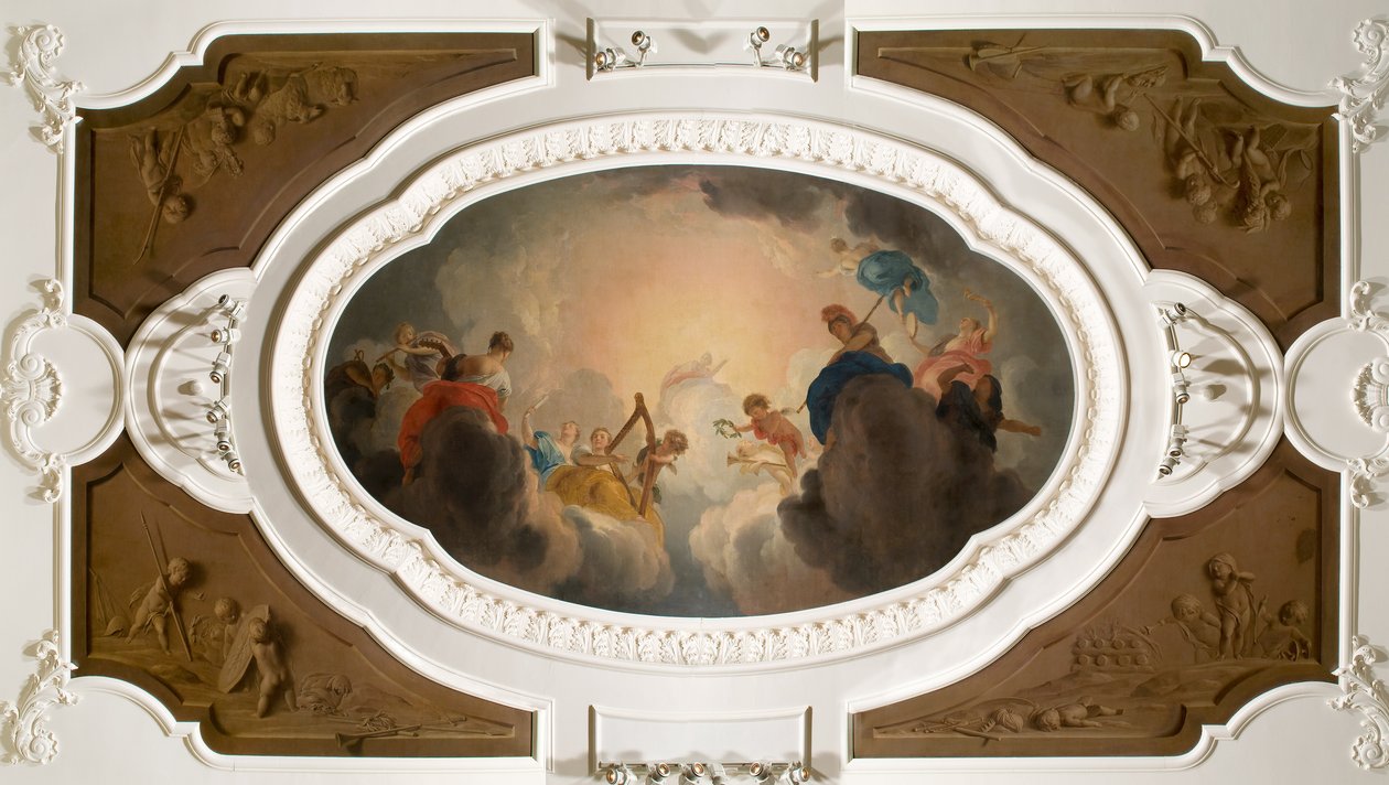 Apollo otoczony dziewięcioma muzami autorstwa Jacob de Wit