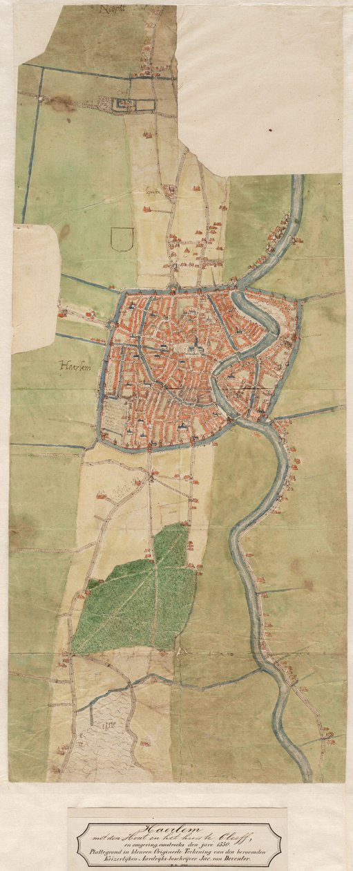 Mapa Haarlem autorstwa Jacob van Deventer