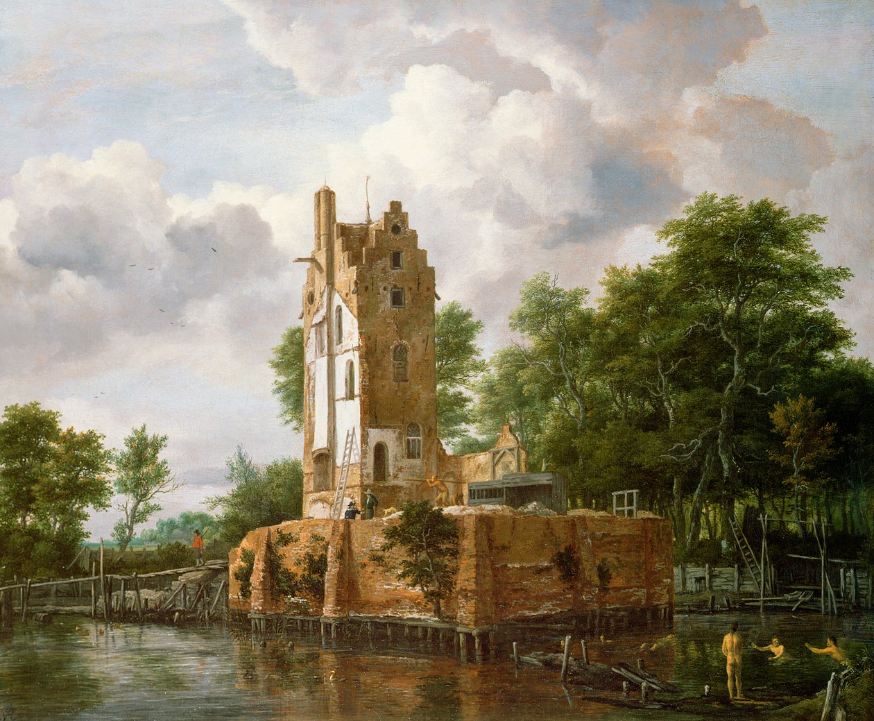 Widok na zamek Kostverloren na Amstel autorstwa Jacob van Ruisdael