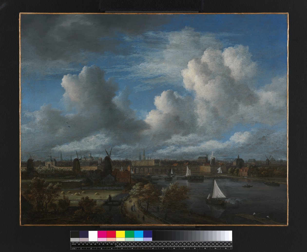 Widok na Amstel w kierunku Amsterdamu, ok. 1675-70 autorstwa Jacob van Ruisdael