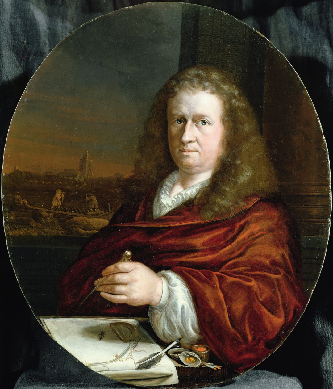 Portret geodety autorstwa Jacob van der Sluys