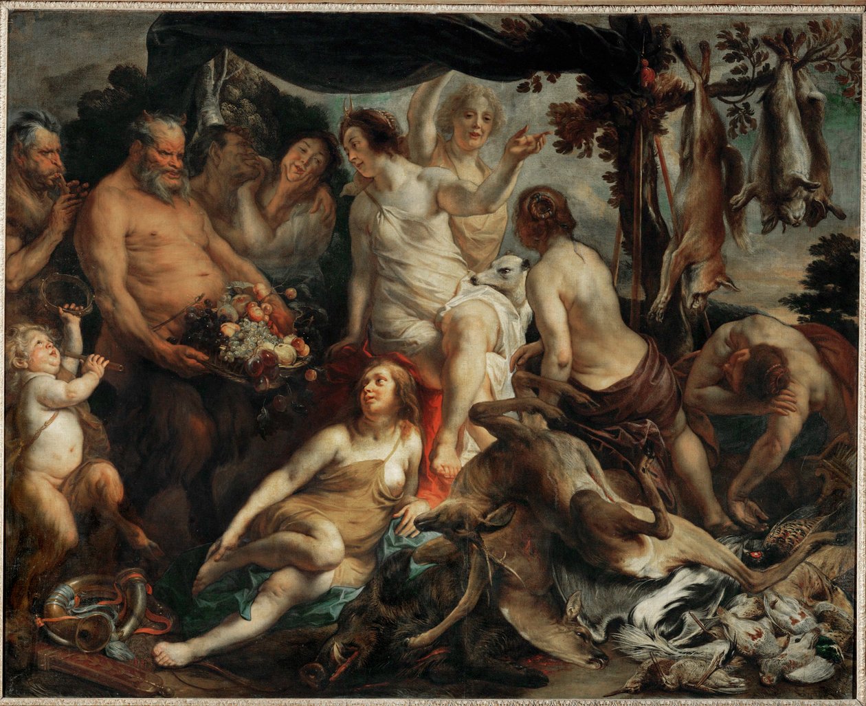 Le repos de Diane chasseresse - Diana odpoczywa po polowaniu ... autorstwa Jacob (studio of) Jordaens