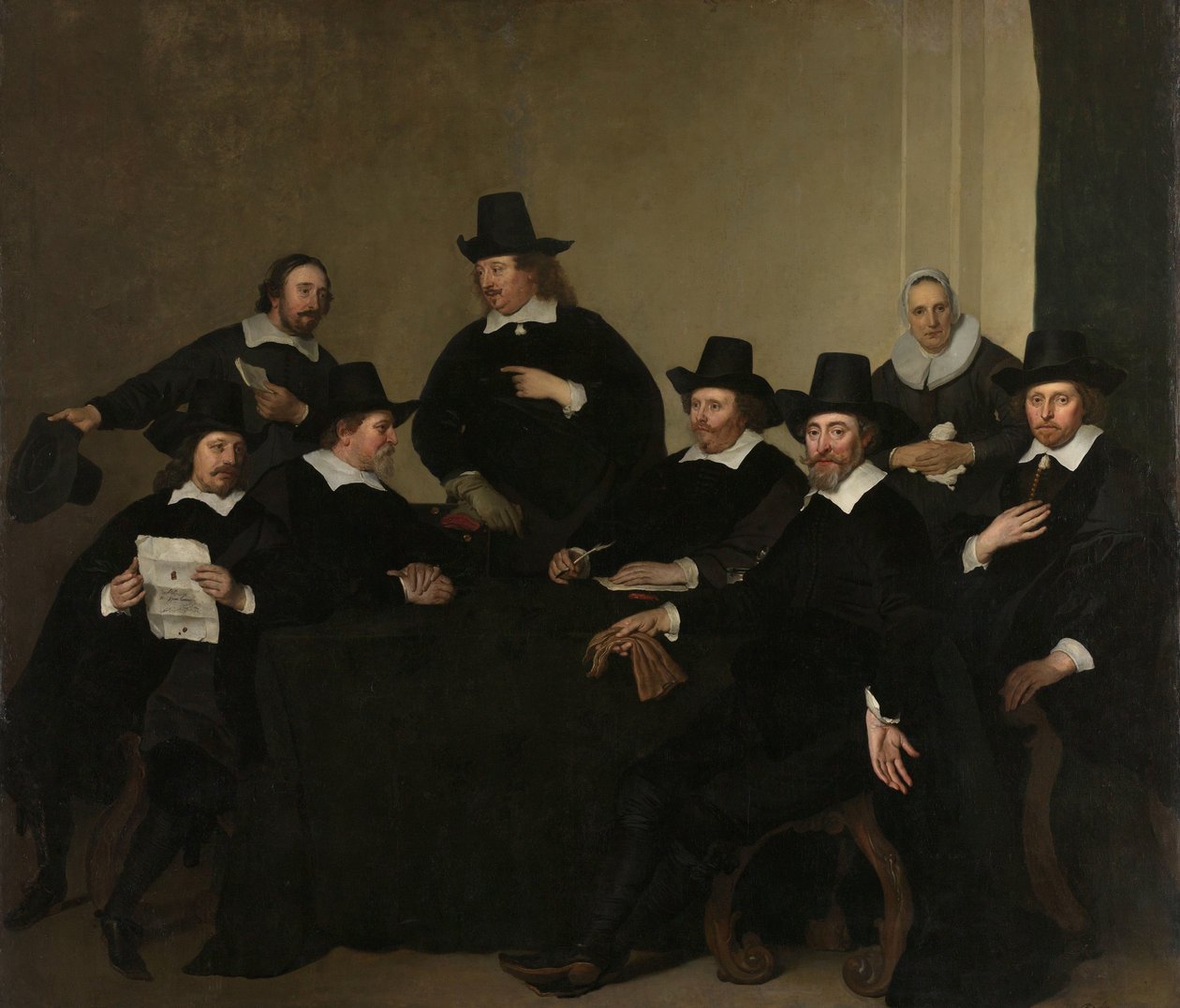 Regents Regents Instytutu Pomocy Ubogim na świeżym powietrzu Nieuwe Zijds, Amsterdam, ok. 1650 autorstwa Jacob Adriaensz. Backer