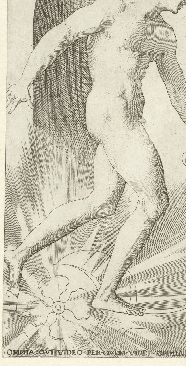 Apollo z wieńcem laurowym na rydwanie Bogowie i Boginie (tytuł serii) autorstwa Jacob Binck