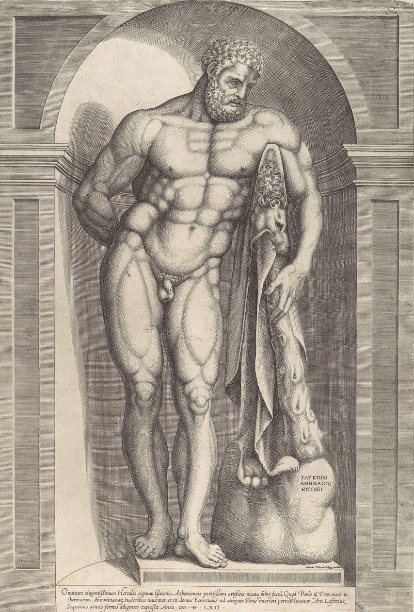 Lustro rzymskiej wspaniałości: Herkules Farnese, 1562., 1562. autorstwa Jacob Bos