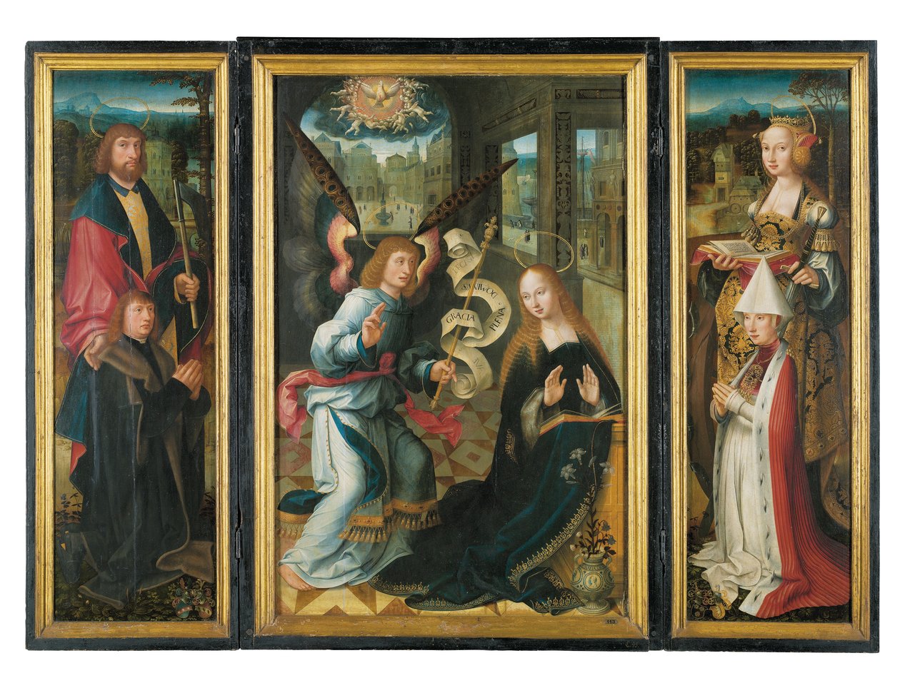 Tryptyk: Zwiastowanie autorstwa Jacob Claesz. von Utrecht