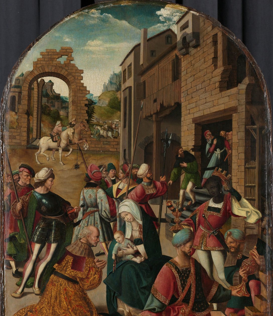 Pokłon Trzech Króli autorstwa Jacob Cornelisz van Oostsanen (workshop of)