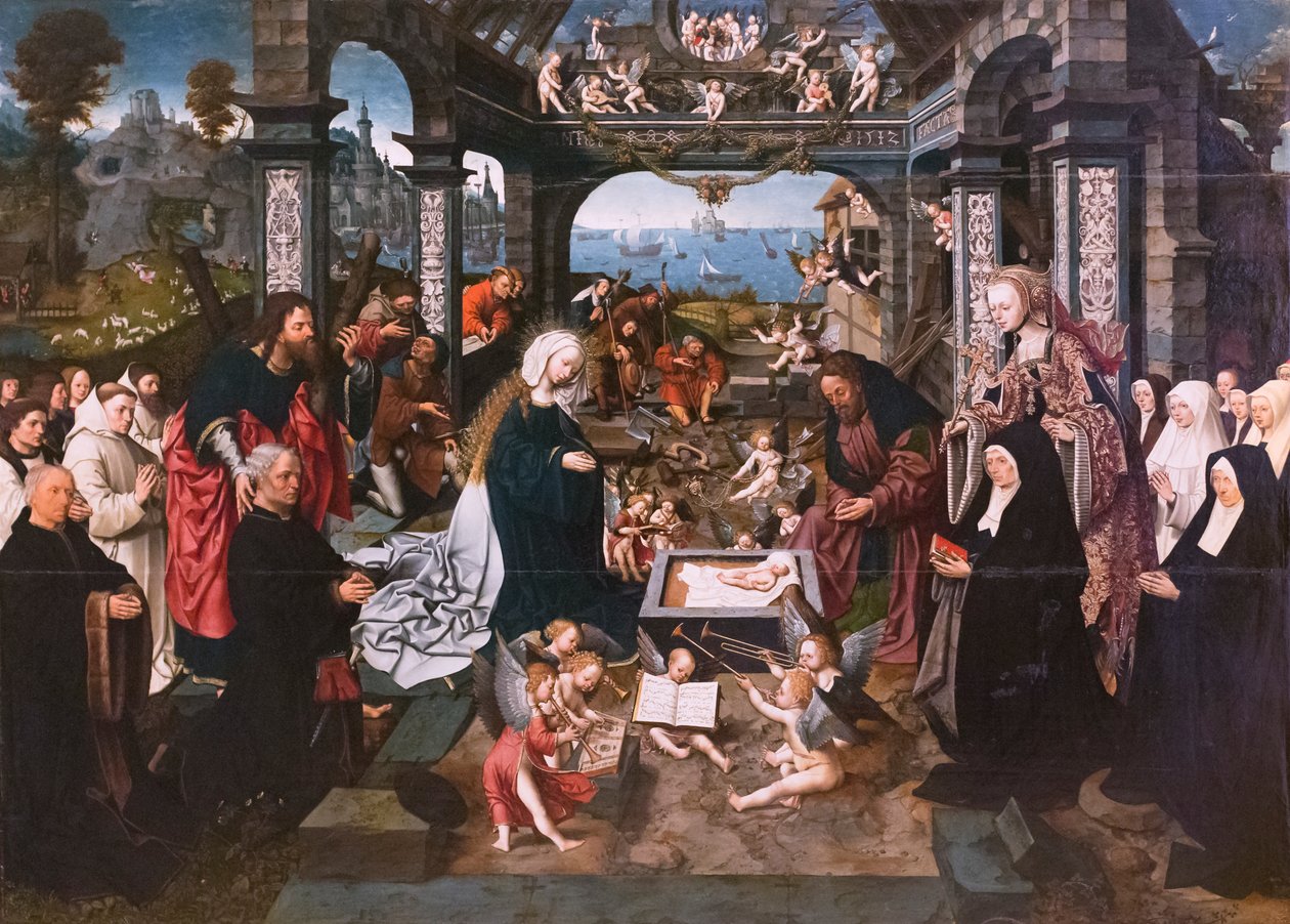 Adoracja Dzieciątka autorstwa Jacob Cornelisz van Oostsanen