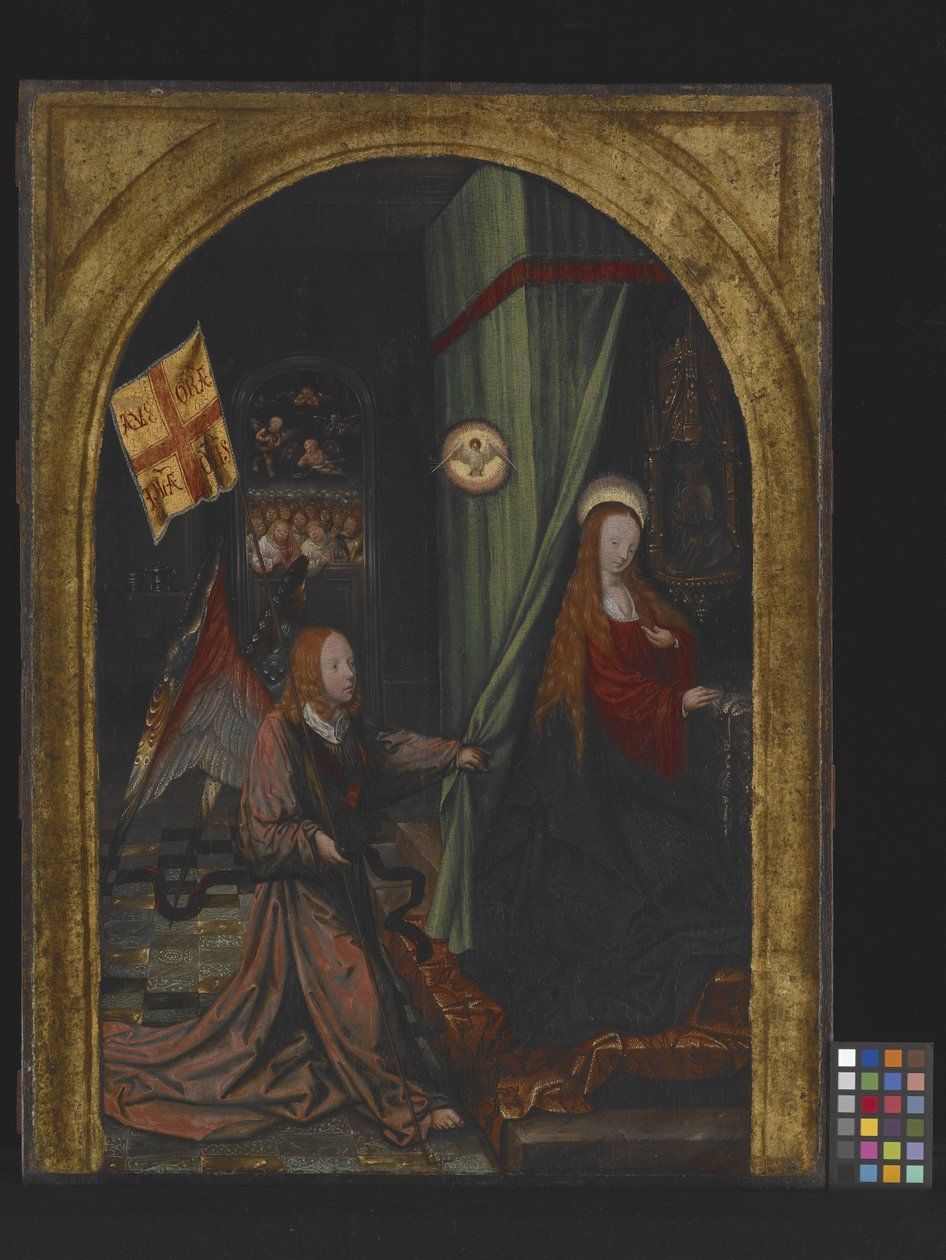 Zwiastowanie (olej na drewnie) autorstwa Jacob Cornelisz van Oostsanen