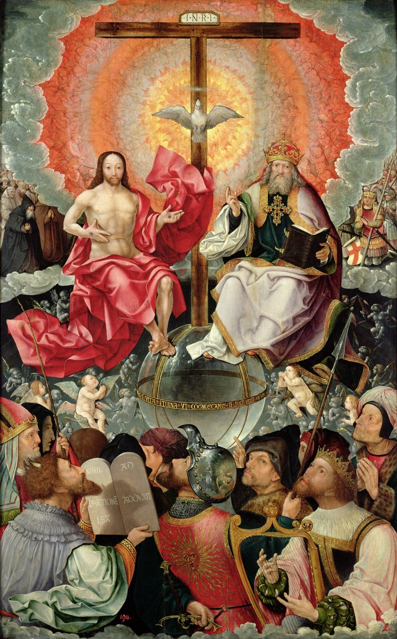 Centralny panel Tryptyk z Adoracją Trójcy, 1523 (zob. 242037, 242038, 242039) autorstwa Jacob Cornelisz van Oostsanen