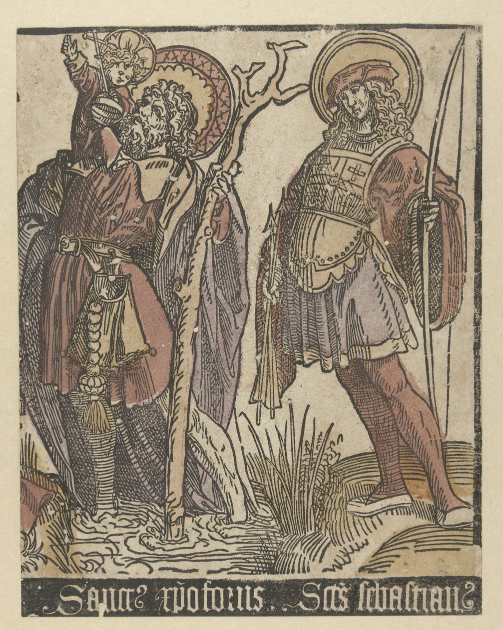 Święci Krzysztof i Sebastian Święci z Anną w Drieën (tytuł serii) autorstwa Jacob Cornelisz van Oostsanen