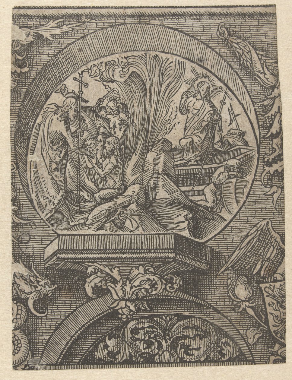Wniebowstąpienie i Zmartwychwstanie Chrystusa Credo (tytuł serii) autorstwa Jacob Cornelisz van Oostsanen
