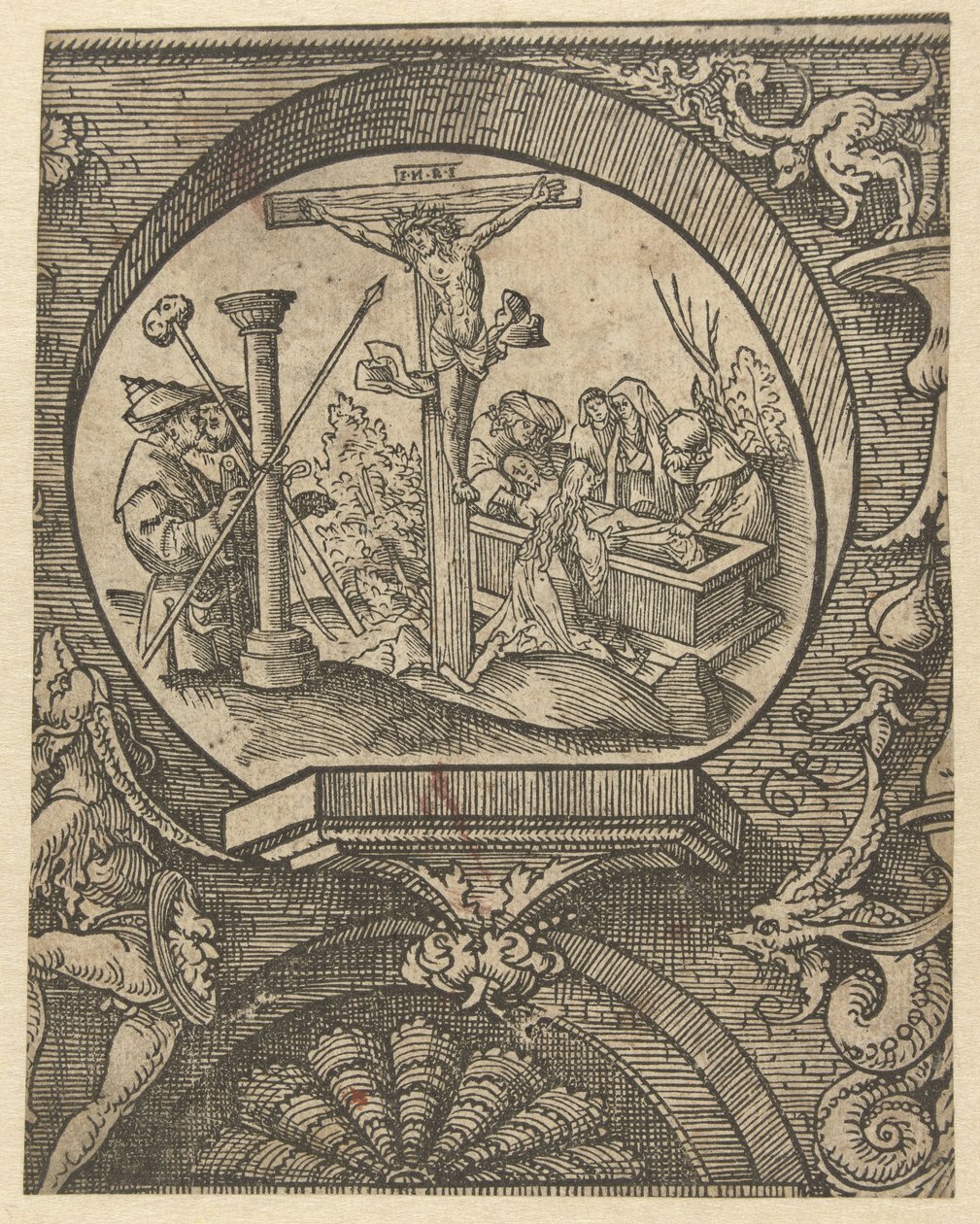 Ukrzyżowanie i złożenie do grobu Chrystusa Credo (tytuł serii) autorstwa Jacob Cornelisz van Oostsanen