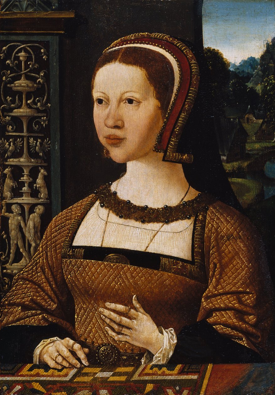 Niderlandzki: Portret kobiety (królowej Izabeli Duńskiej) Portret kobiety prawdopodobnie Elżbiety Duńskiej autorstwa Jacob Cornelisz van Oostsanen