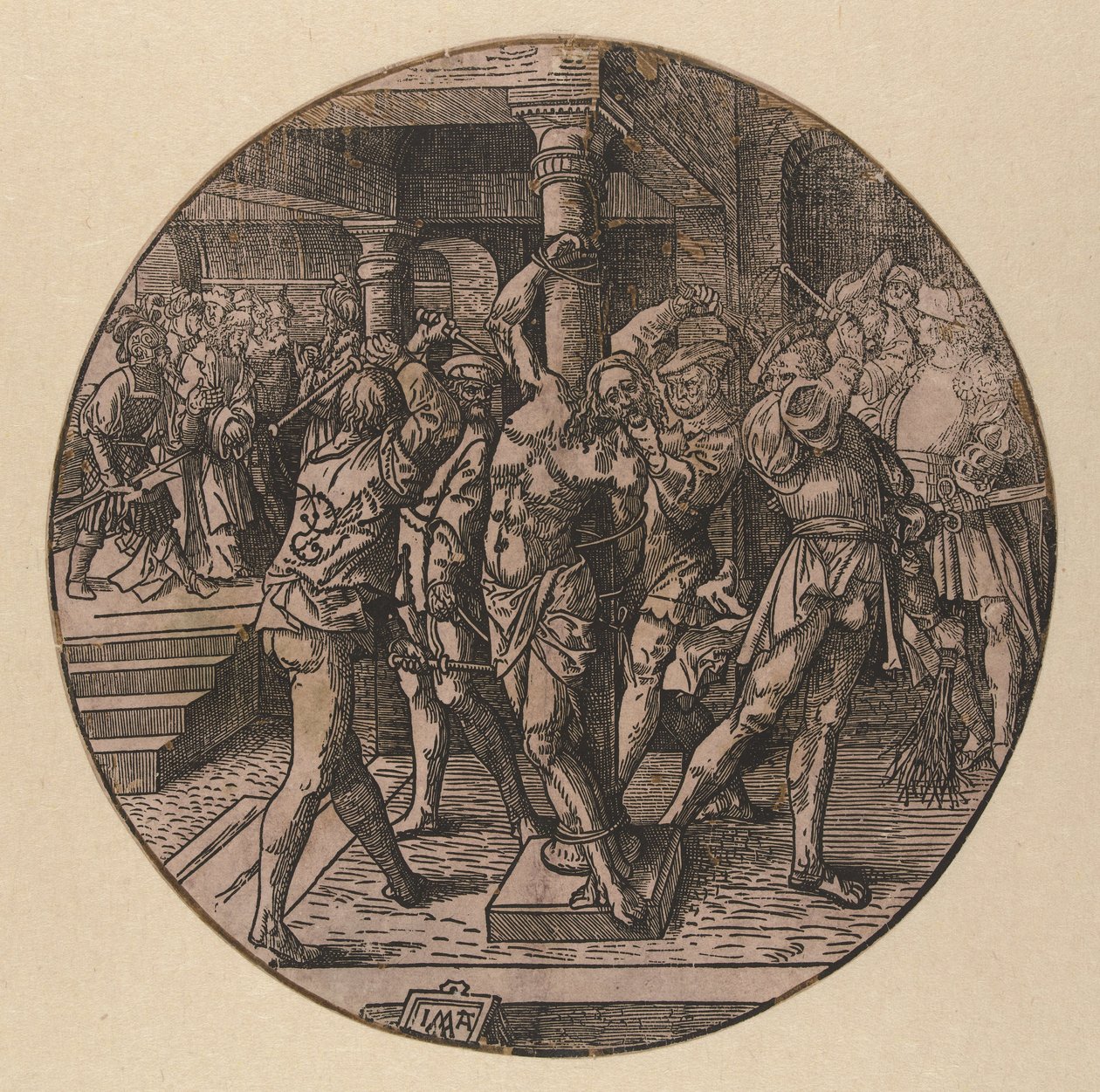 Plaga Chrystusa Okrągła Pasja (tytuł serii) autorstwa Jacob Cornelisz van Oostsanen