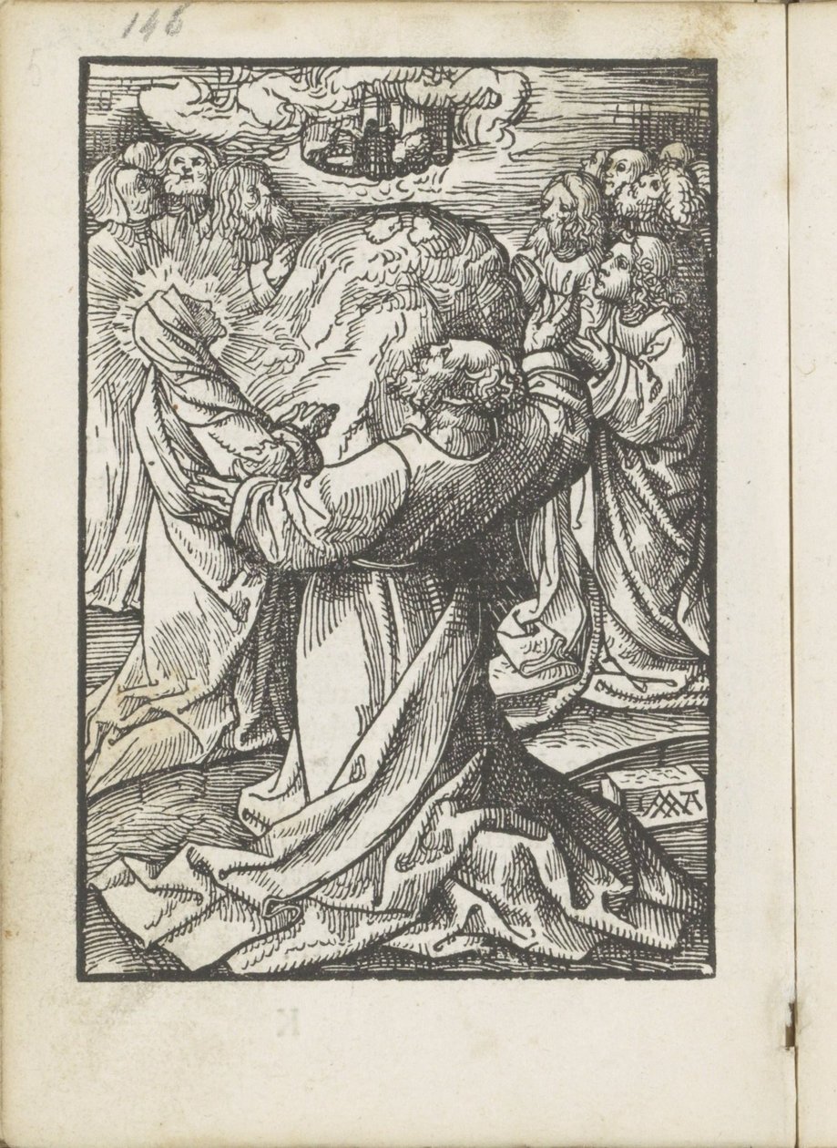 Dzień Wniebowstąpienia Mała Pasja (tytuł serii) autorstwa Jacob Cornelisz van Oostsanen