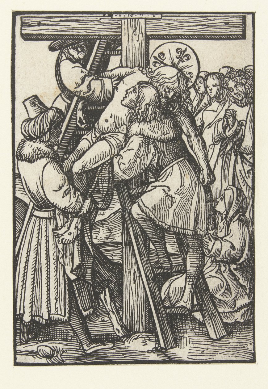 Zejście z krzyża Mała Pasja (tytuł serii) autorstwa Jacob Cornelisz van Oostsanen