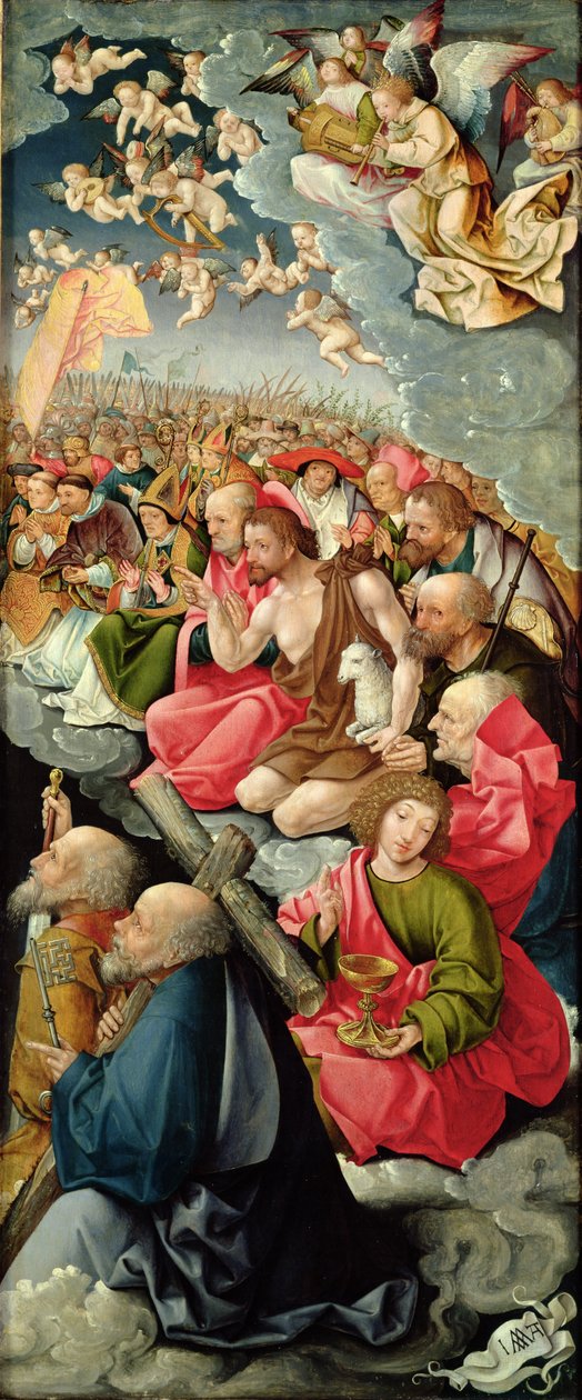 Prawe skrzydło Tryptyku z Adoracją Trójcy, 1523 (zob. 242037, 242038, 242040) autorstwa Jacob Cornelisz van Oostsanen