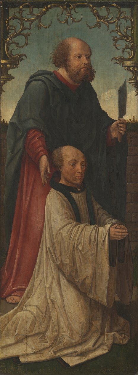 Św. Maciej i darczyńca, rewers Św. Andrzej, 152025 autorstwa Jacob Cornelisz. van Oostsanen