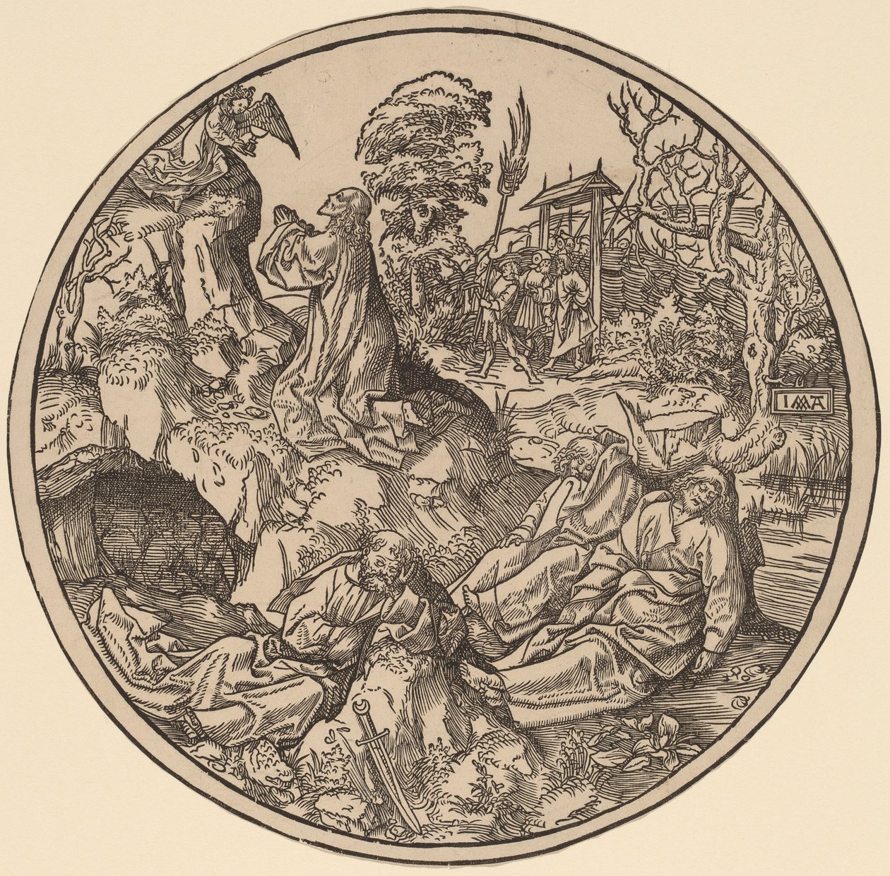 Agonia w ogrodzie autorstwa Jacob Cornelisz van Oostsanen