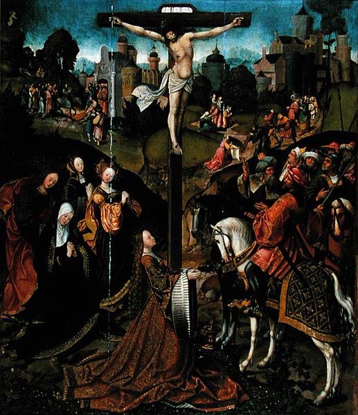 Ukrzyżowanie (tempera na panelu) autorstwa Jacob Cornelisz van Oostsanen