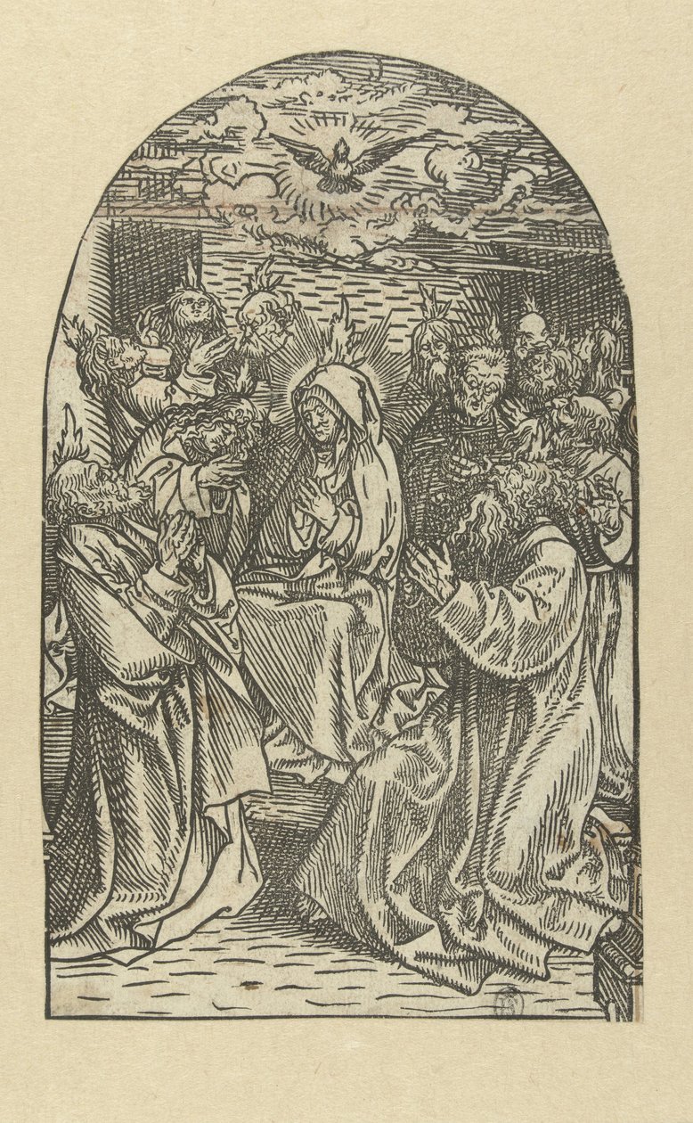 Wylanie Ducha Świętego Życie Maryi (tytuł serii) autorstwa Jacob Cornelisz van Oostsanen