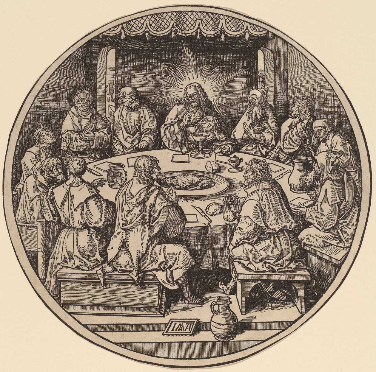 Ostatnia Wieczerza autorstwa Jacob Cornelisz van Oostsanen after Albrecht Dürer