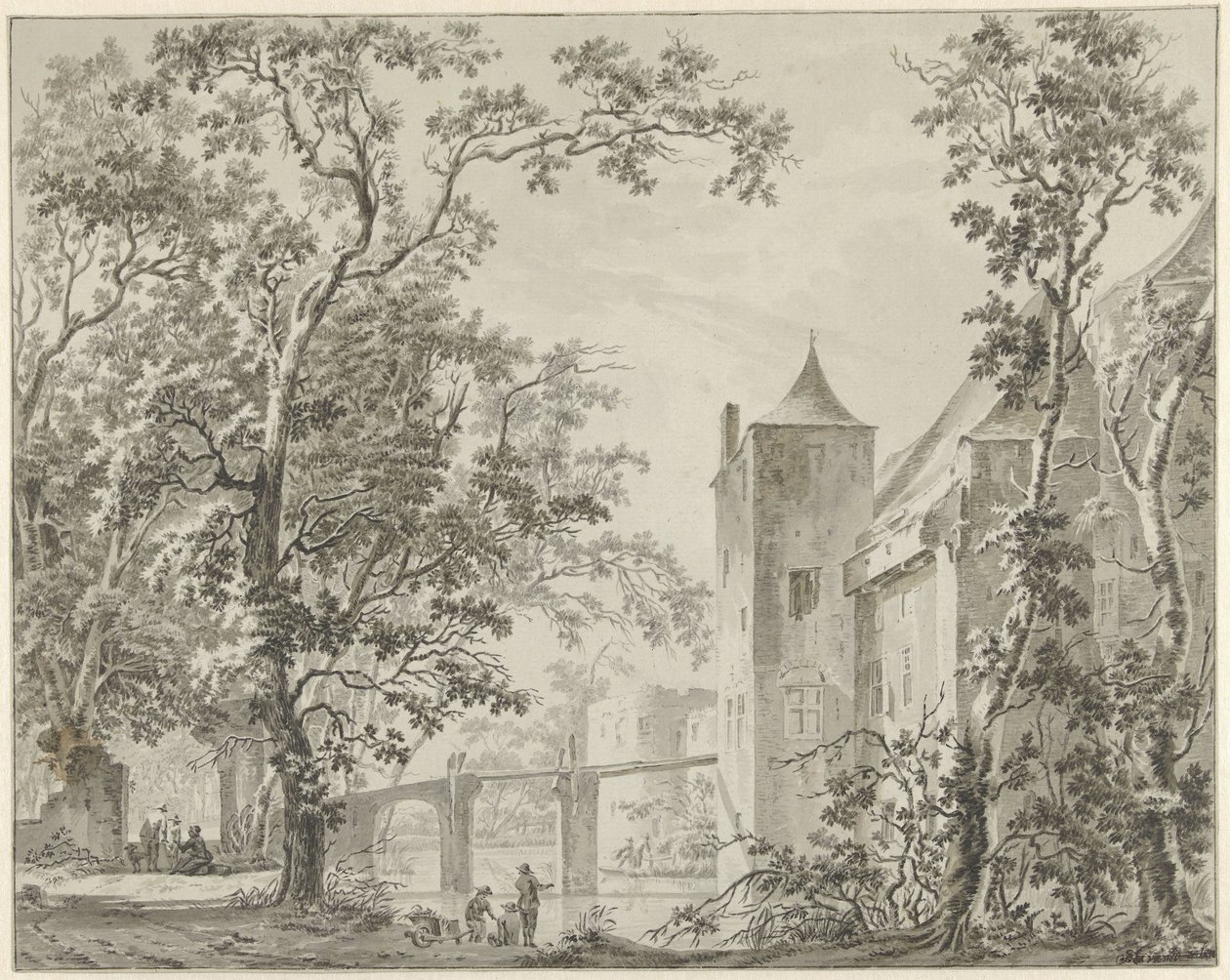 Zamek de Haar w pobliżu Utrecht autorstwa Jacob Elias van Varelen