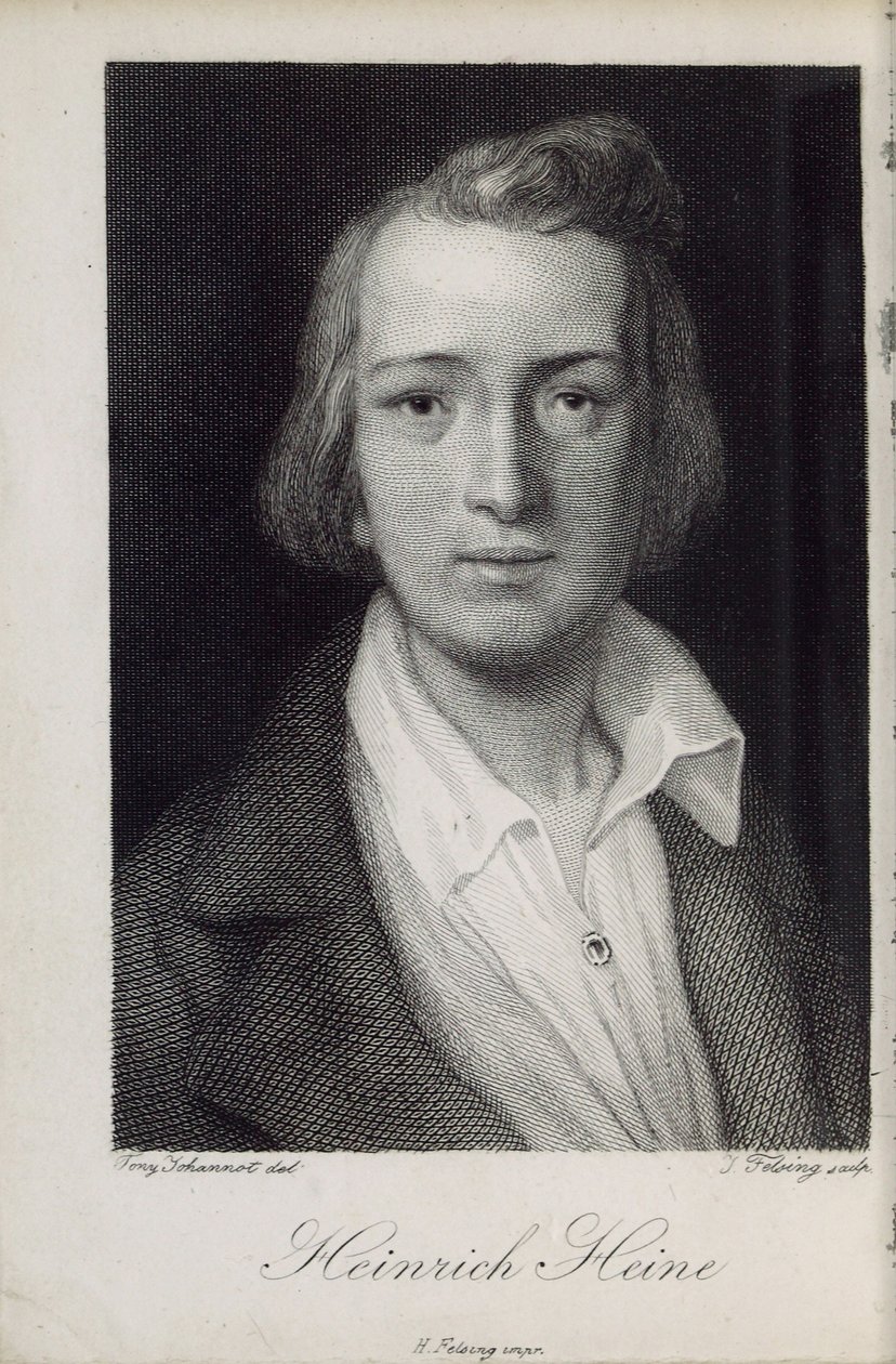 Portret poety Heinricha Heinego 1797-1856, 1850 autorstwa Jacob Felsing