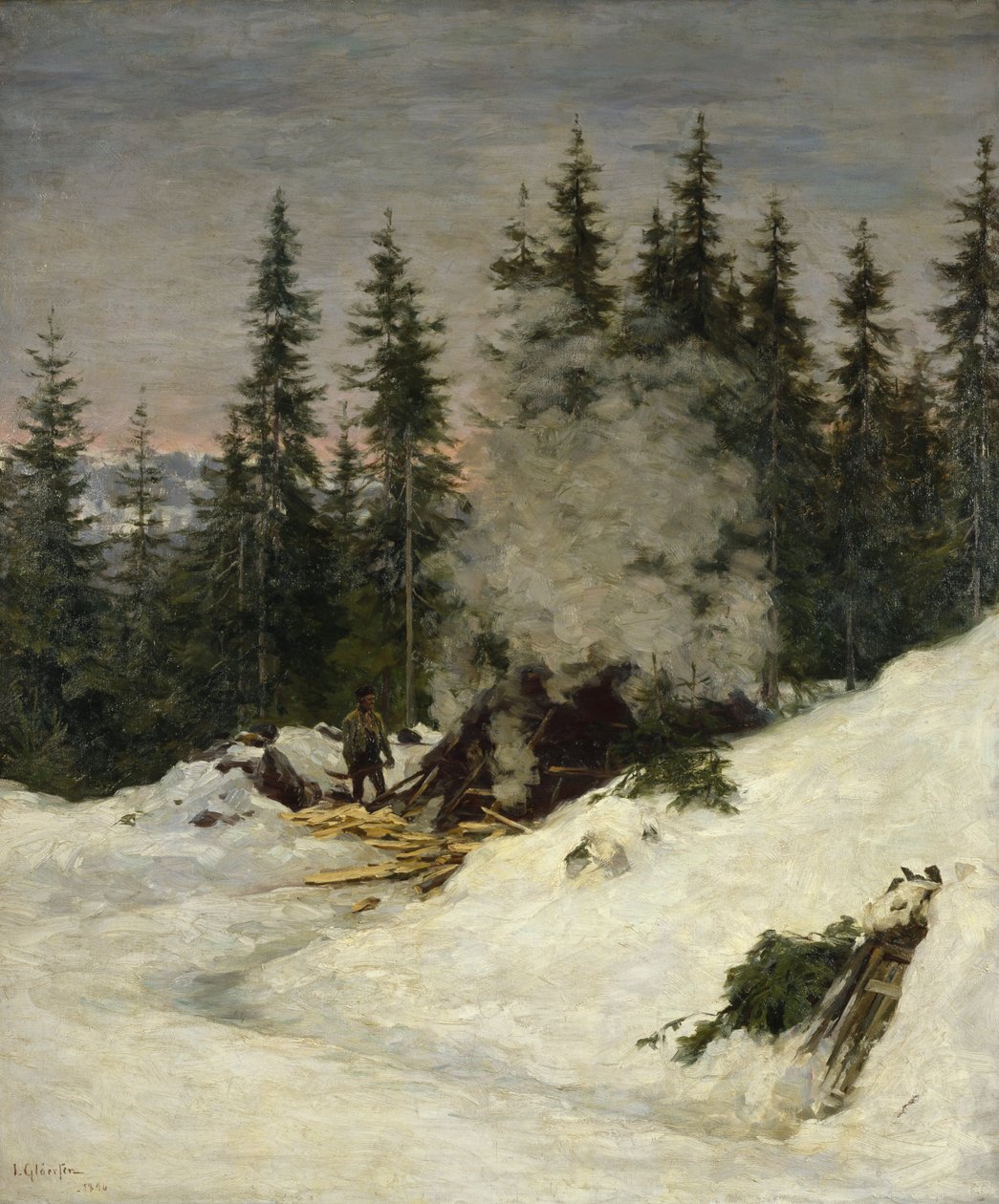 Spalanie węgla autorstwa Jacob Gloersen