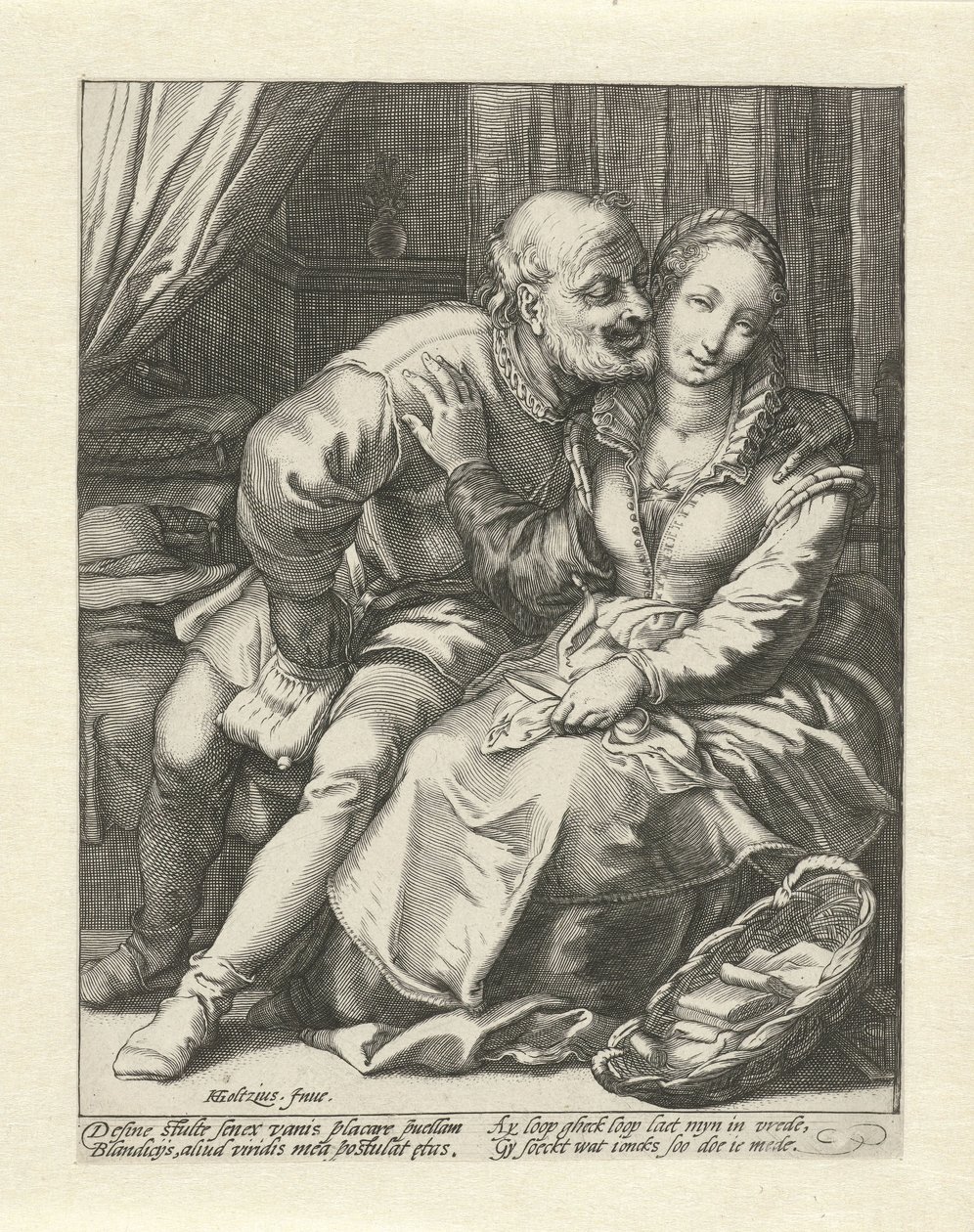 Odrzucenie starca autorstwa Jacob Goltzius (II)