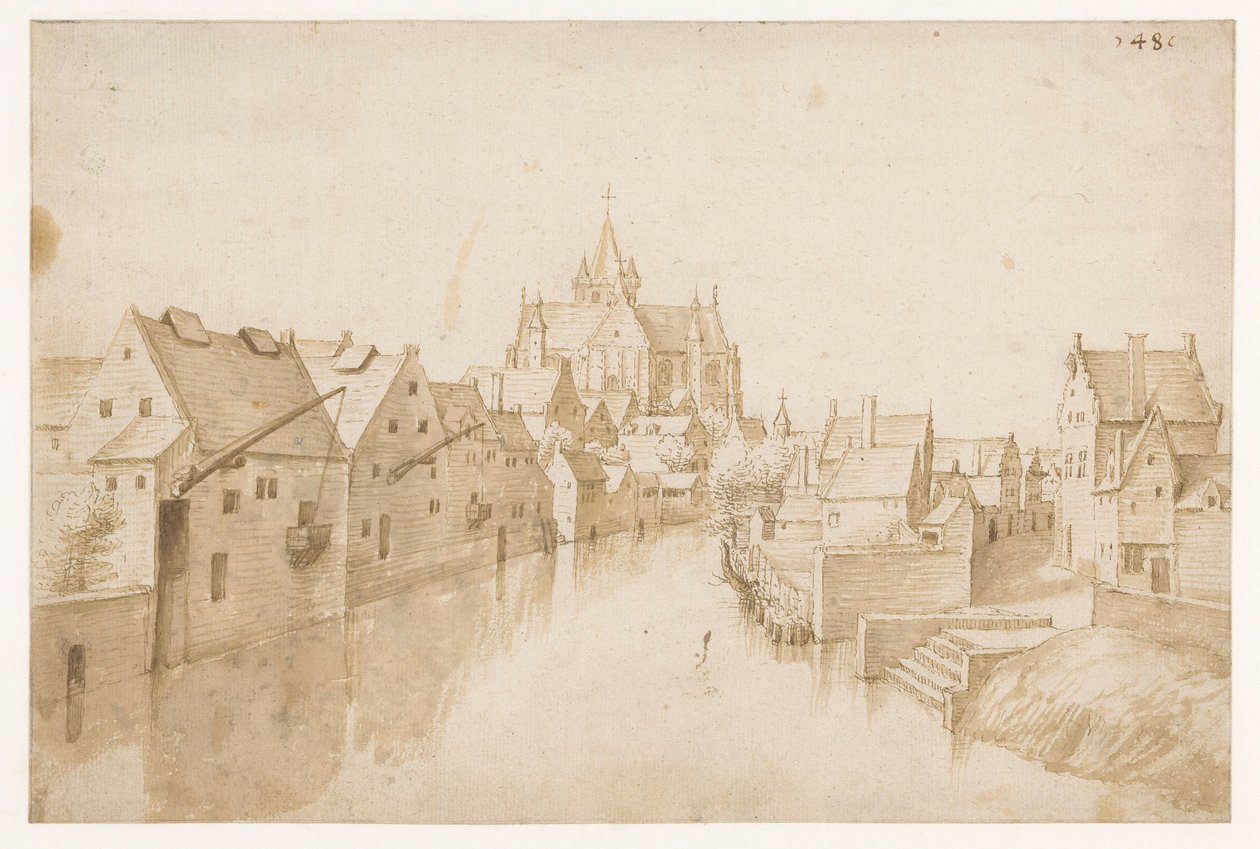 Kościół Najświętszej Marii Panny nad Dijle w Mechelen autorstwa Jacob Grimmer (possibly)