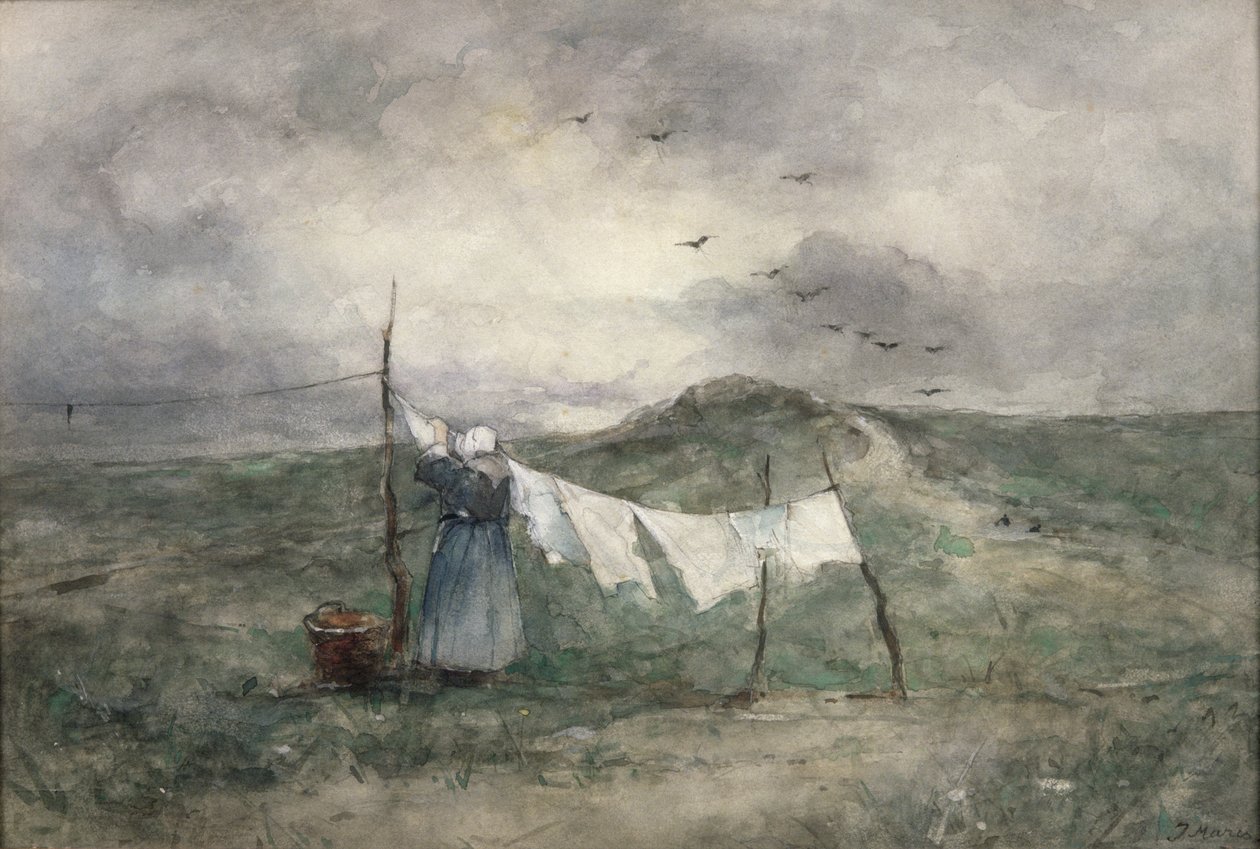 Dzień prania (wc na papierze) autorstwa Jacob Henricus or Hendricus Maris