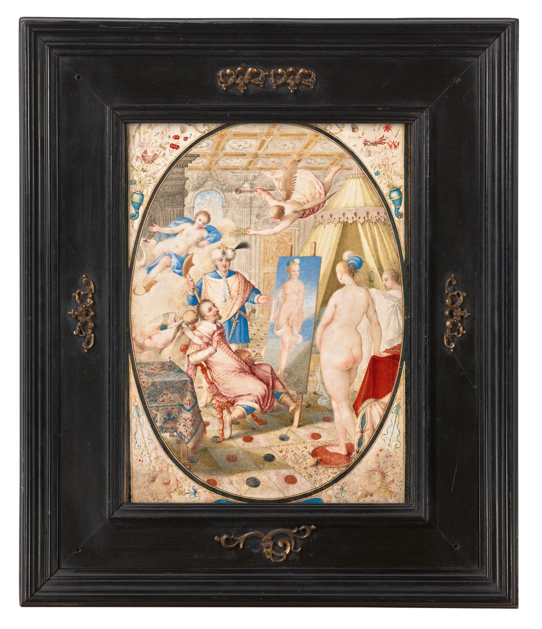 Apelles malujący Campaspe, kochankę Aleksandra Wielkiego autorstwa Jacob Hoefnagel