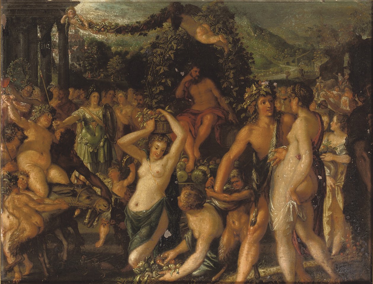 Sine Baccho et Cerere friget Venus autorstwa Jacob Hoefnagel