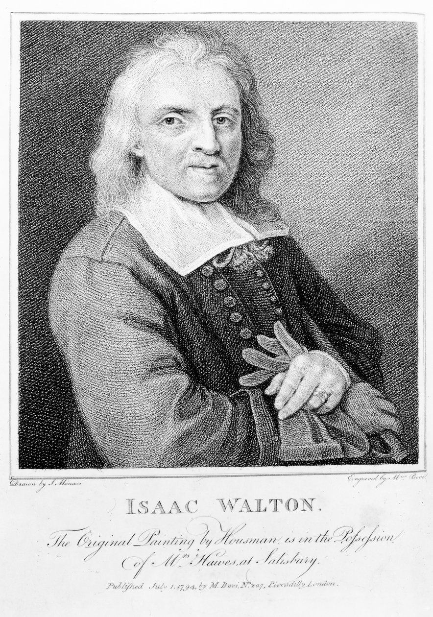 Portret Isaaca Waltona (1593-1683) grawerowany przez Marino Bovi (1758-1805) 1794 autorstwa Jacob Huysmans