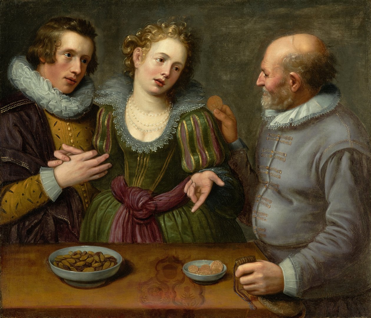 Alegoria nierównej miłości, ok. 1620 (olej na płótnie) autorstwa Jacob II de Gheyn