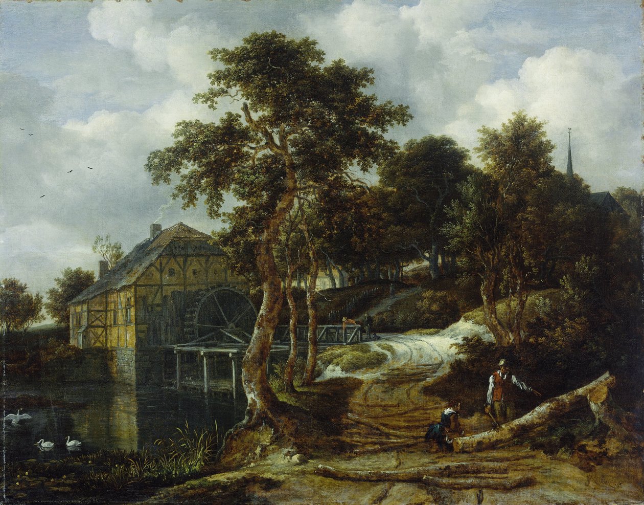 Krajobraz z młynem wodnym autorstwa Jacob van Ruisdael