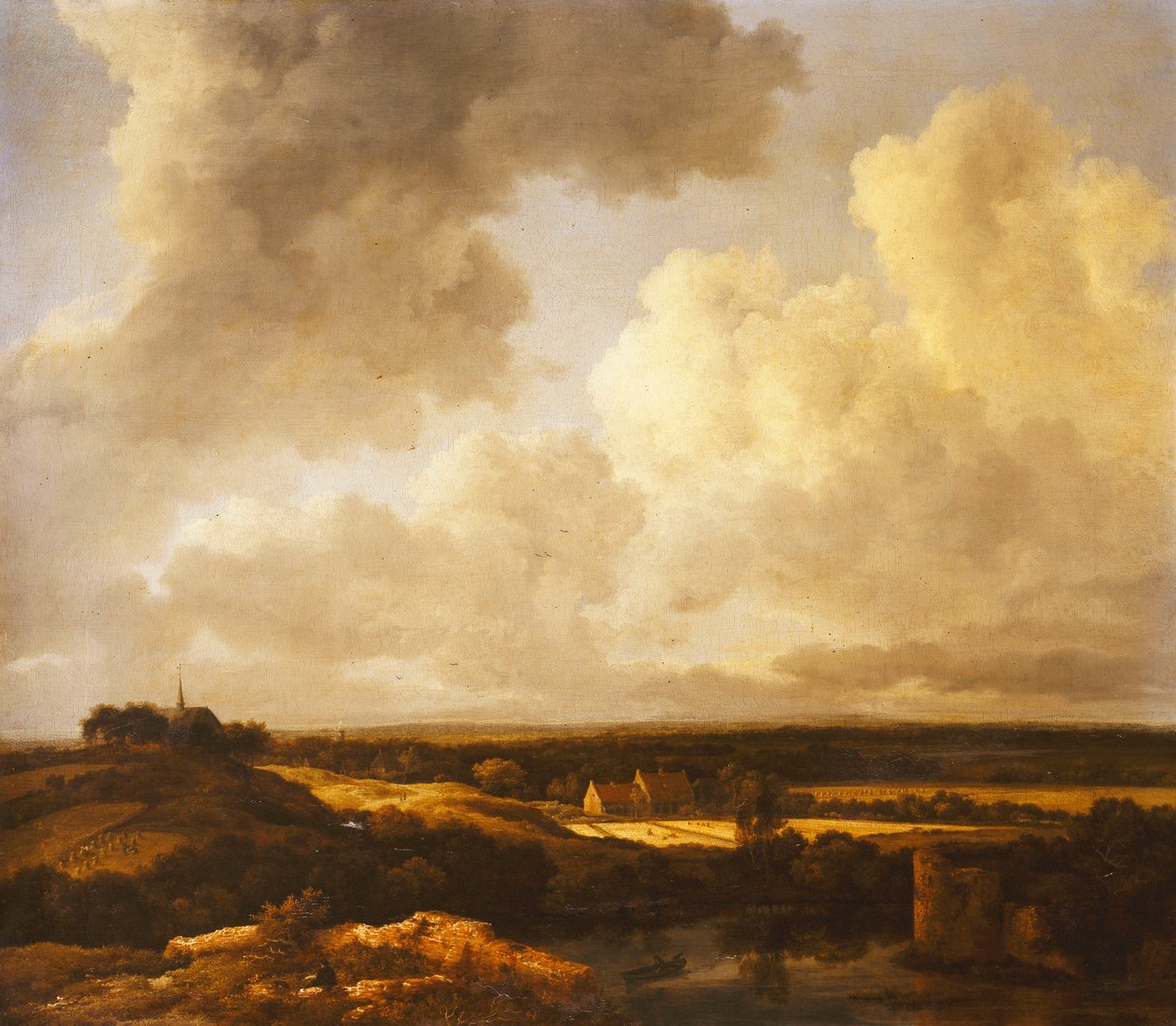 Rozległy krajobraz latem, 1665-70 autorstwa Jacob van Ruisdael