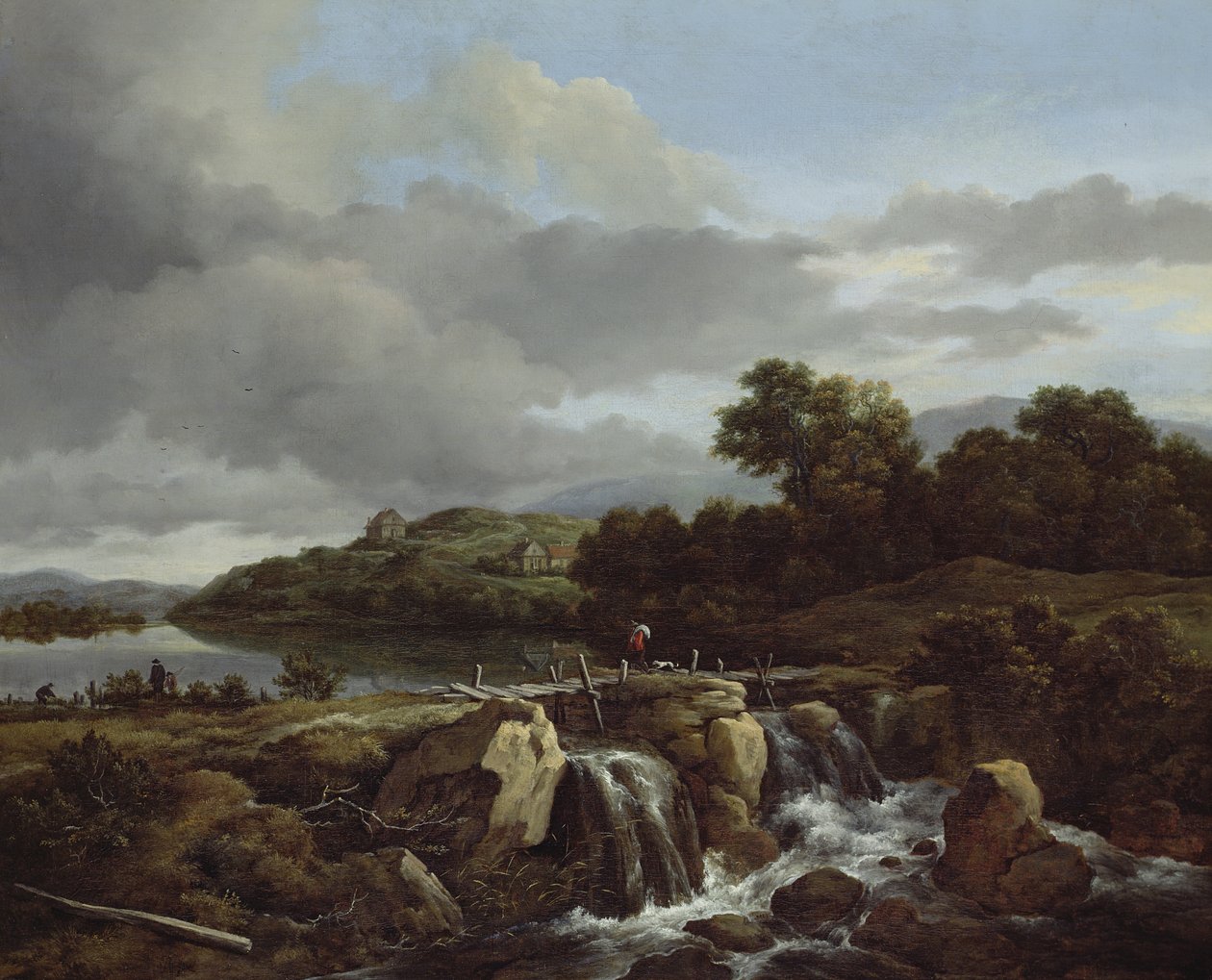 Krajobraz z kaskadą autorstwa Jacob van Ruisdael