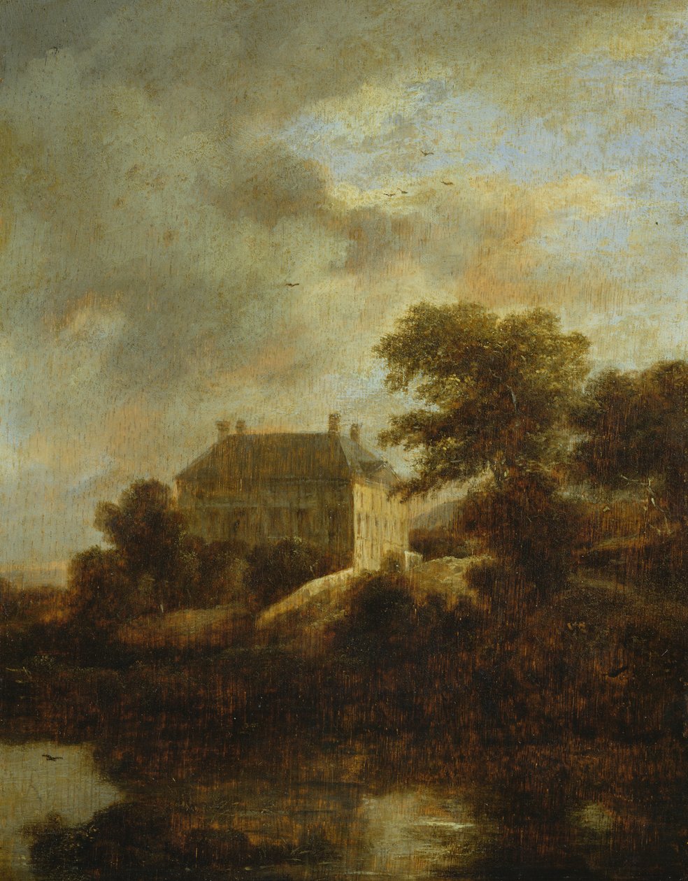 Krajobraz z wiejskim domem autorstwa Jacob van Ruisdael