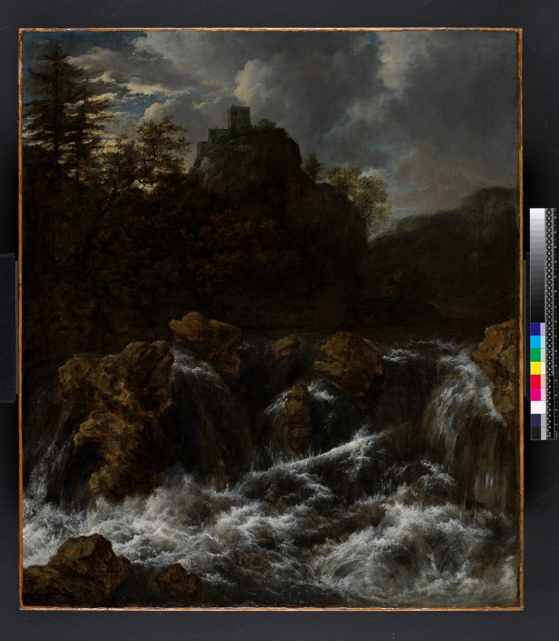 Krajobraz z wodospadem, przed 1682 autorstwa Jacob van Ruisdael