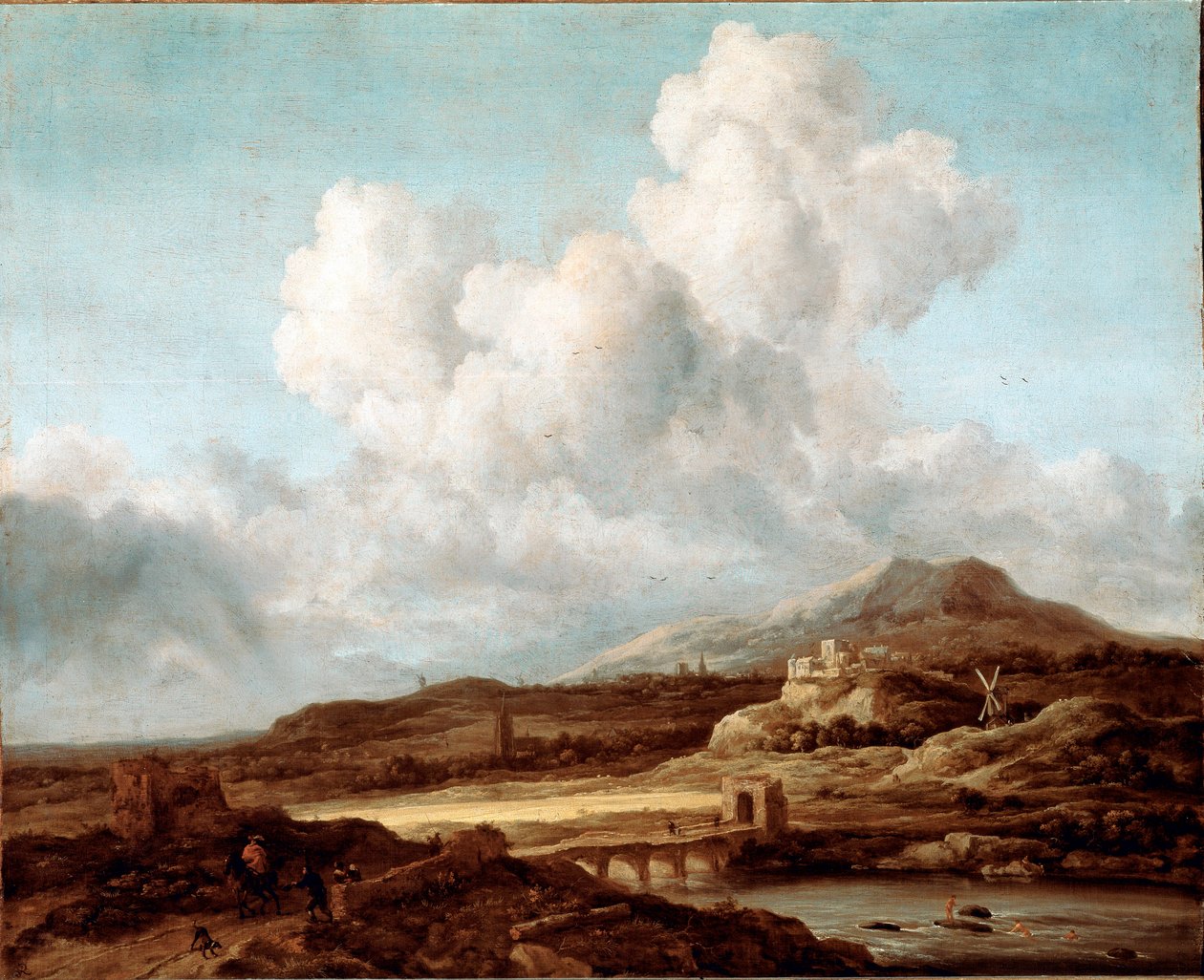 Le rayon de soleil Obraz Jacoba Isaakszoon van Ruisdael (Ruysdael) (1628-1682) 1670-1675 wym. 83x99 cm Paryż, musee du Louvre - Promień słońca, Jacob Van Ruysdael (1628-1682). Olej na płótnie, 83x99 cm autorstwa Jacob van Ruisdael